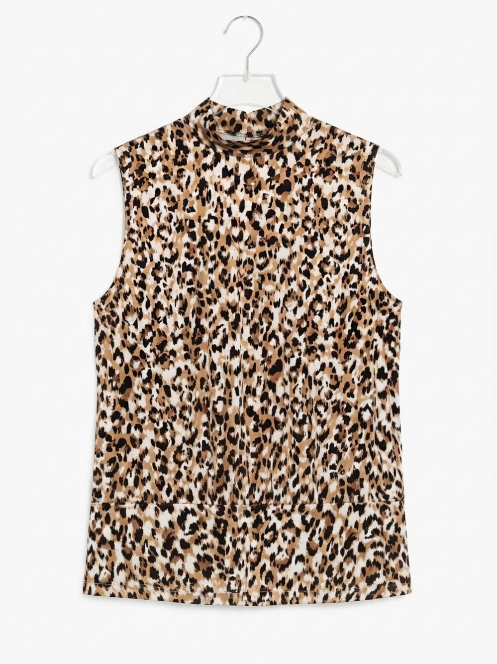 Banana Republic Leopard Print Tie Neck Sleeveless Blouse | Size XS | NWT